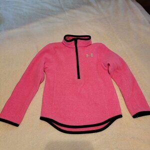 Under Armour Little Girls 5 Polar Fleece 1/4 Zip Pullover Jacket Sweater Pink